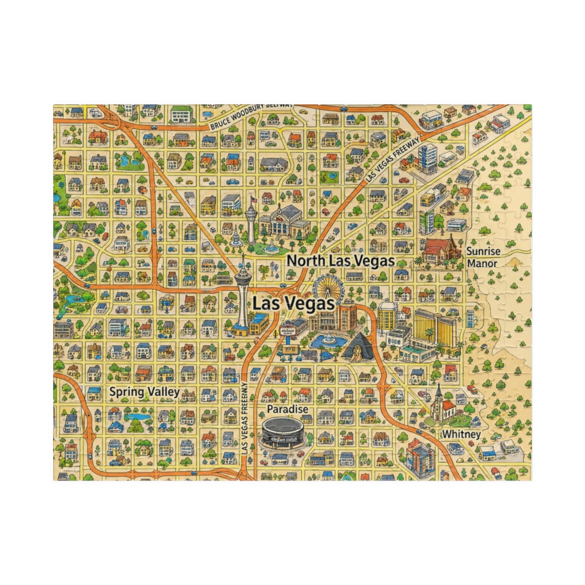 Las Vegas map puzzle