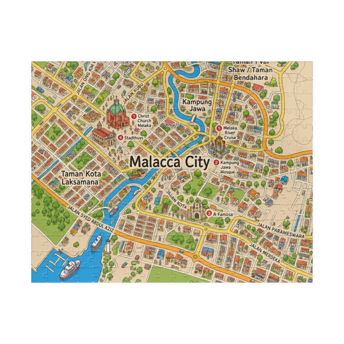 Malacca map puzzle