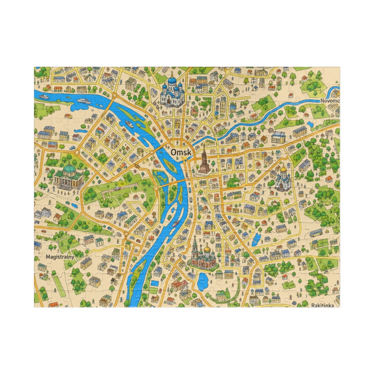 Omsk map puzzle