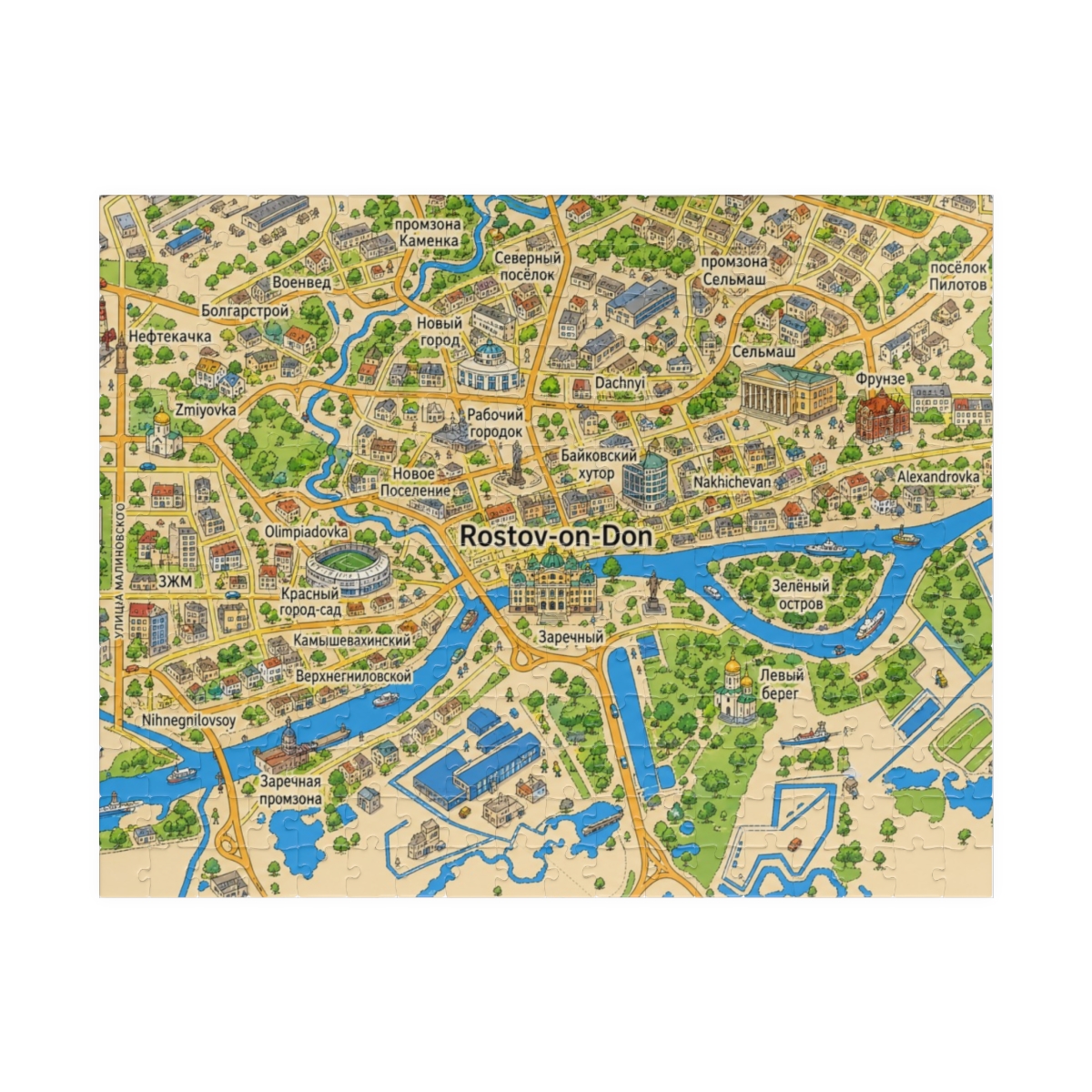 Rostov-on-Don map puzzle