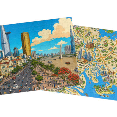 Ho Chi Minh City City + Map Puzzle Set