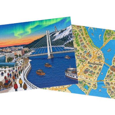 Rovaniemi City + Map Puzzle Set