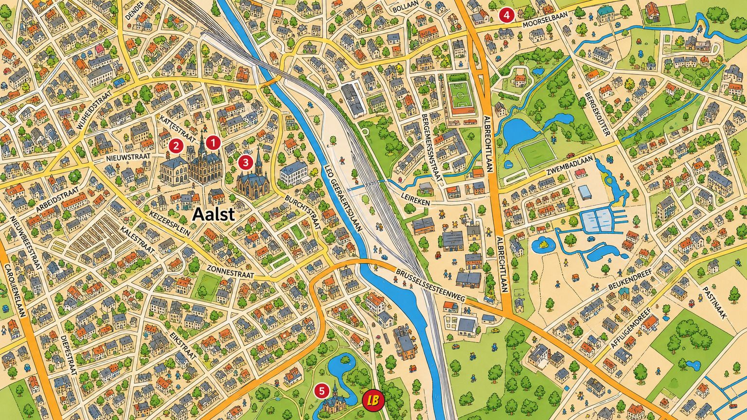 Map of Aalst