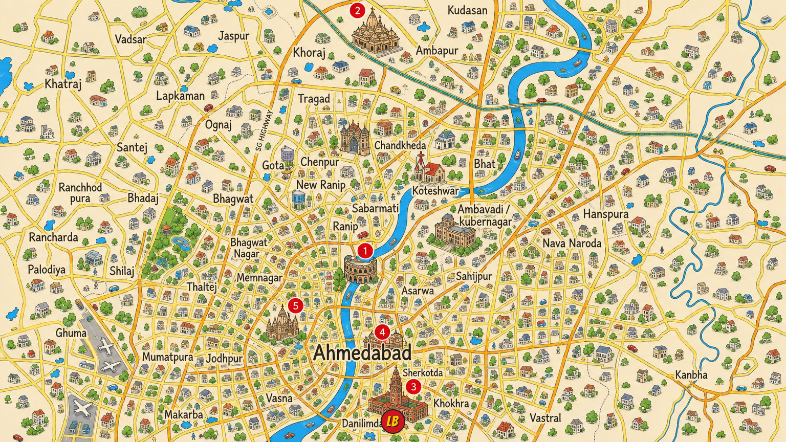 Map of Ahmedabad