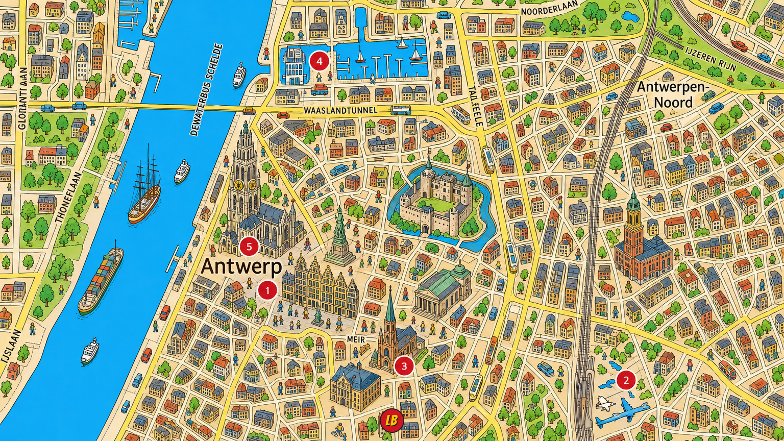 Map of Antwerp