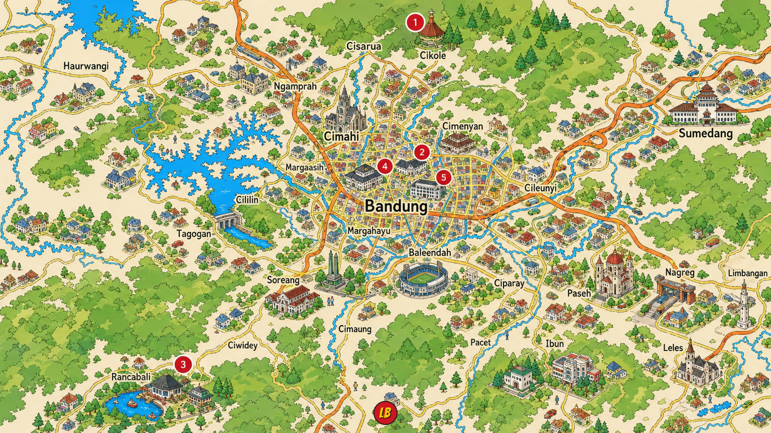 Map of Bandung