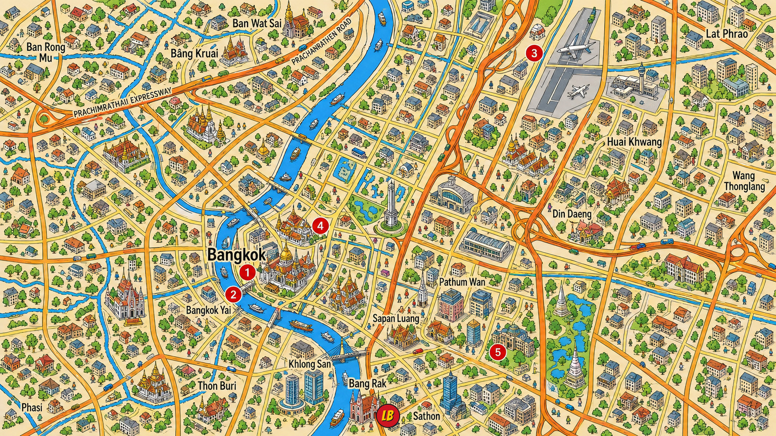 Map of Bangkok