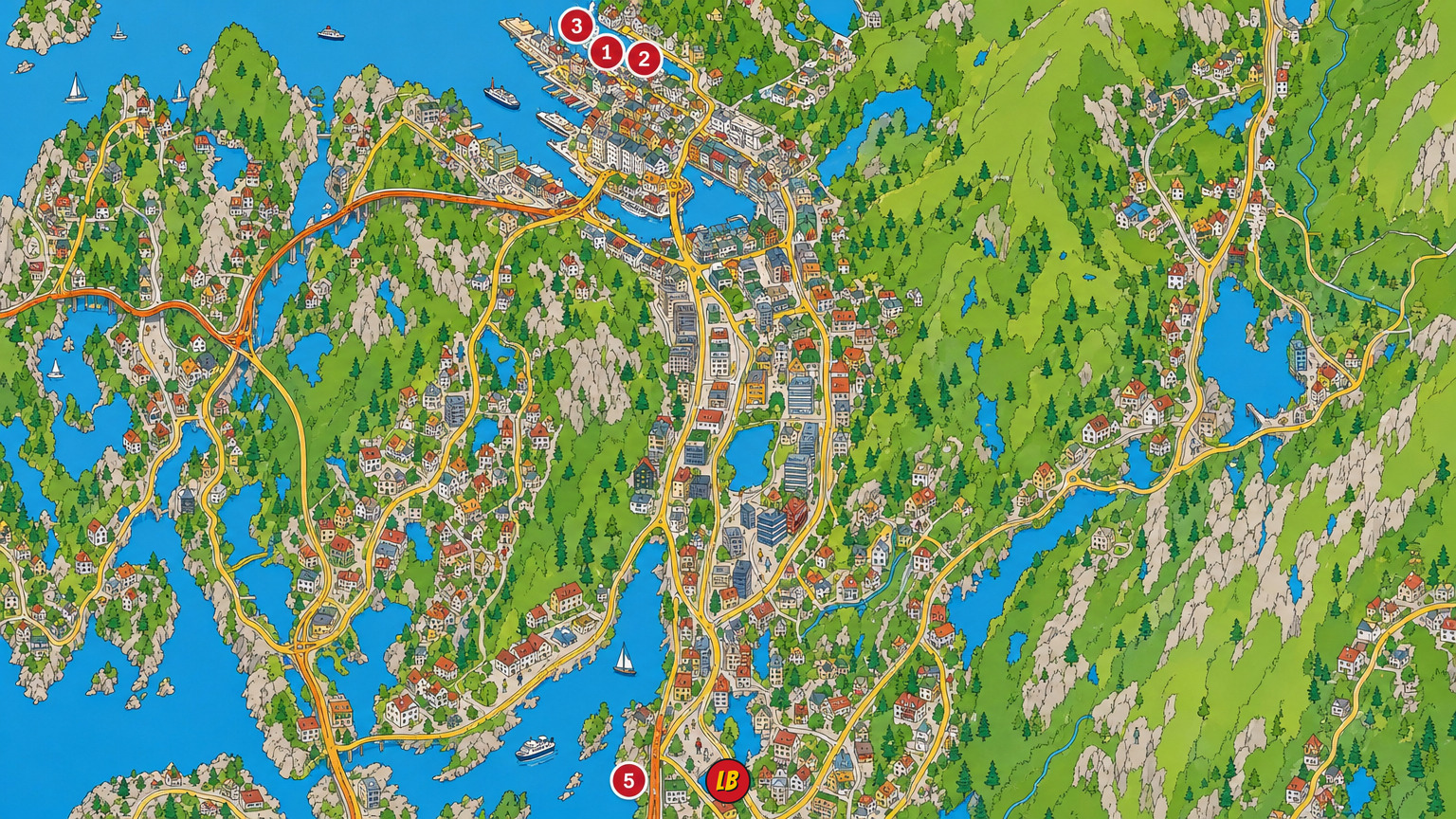 Map of Bergen