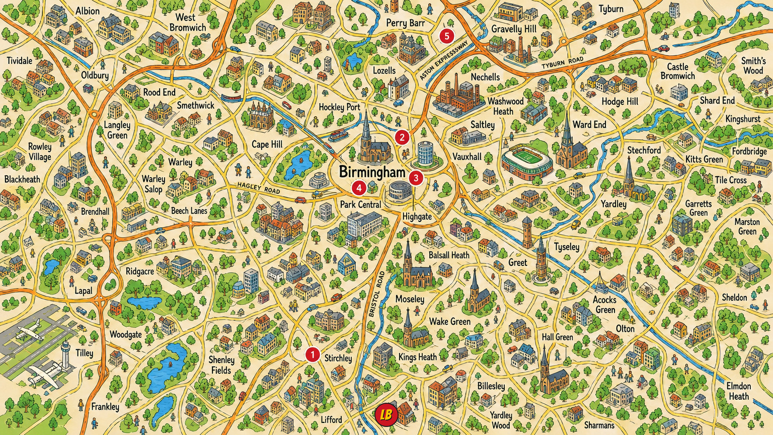 Map of Birmingham