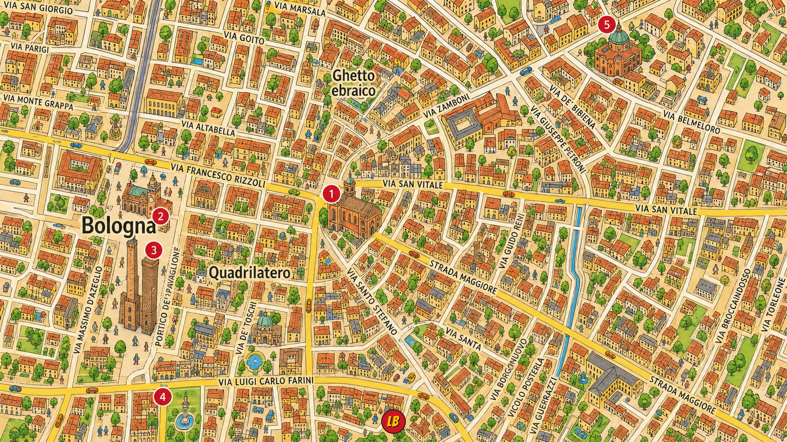 Map of Bologna