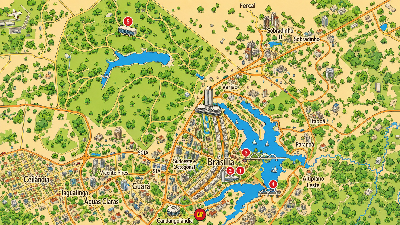 Map of Brasília