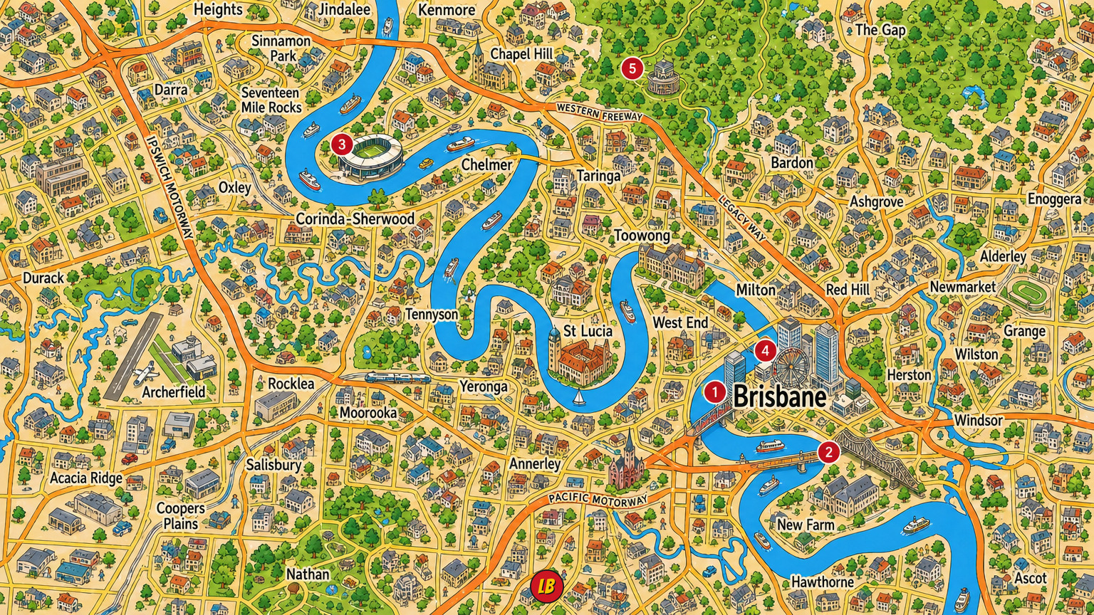 Map of Brisbane