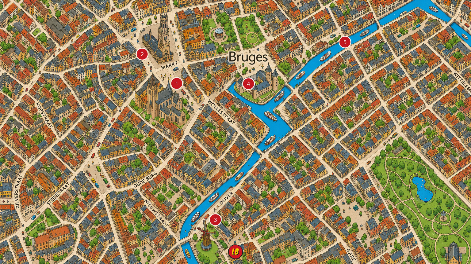 Map of Bruges