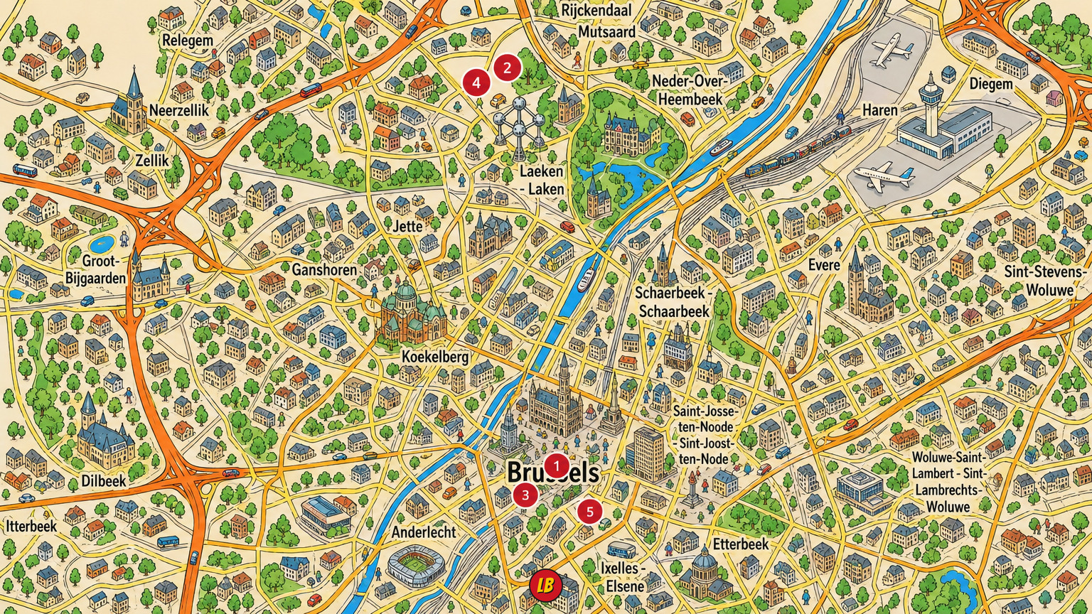 Map of Brussels