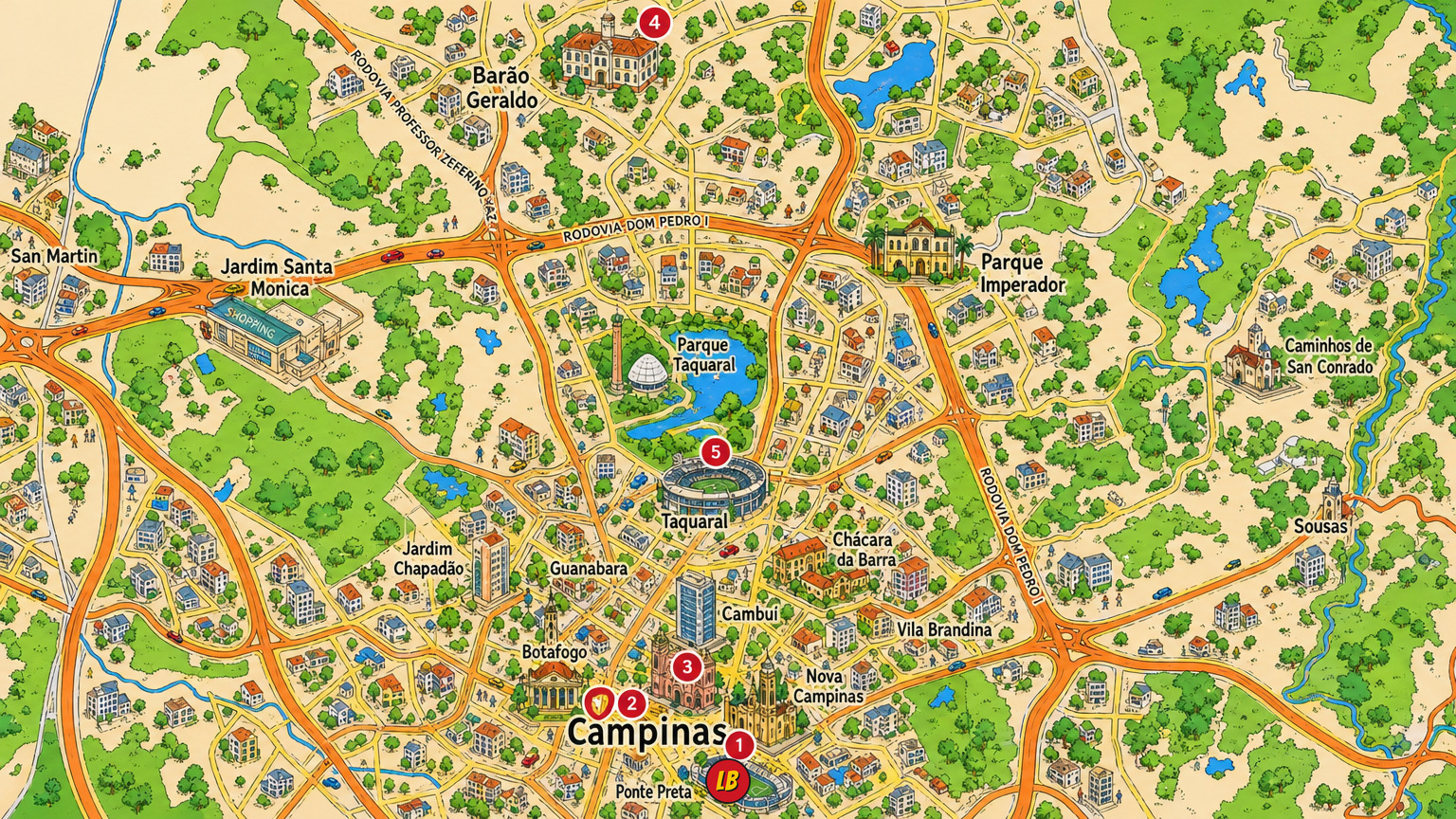 Map of Campinas