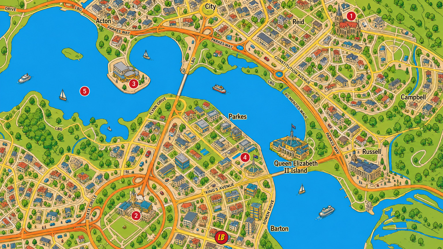 Map of Canberra