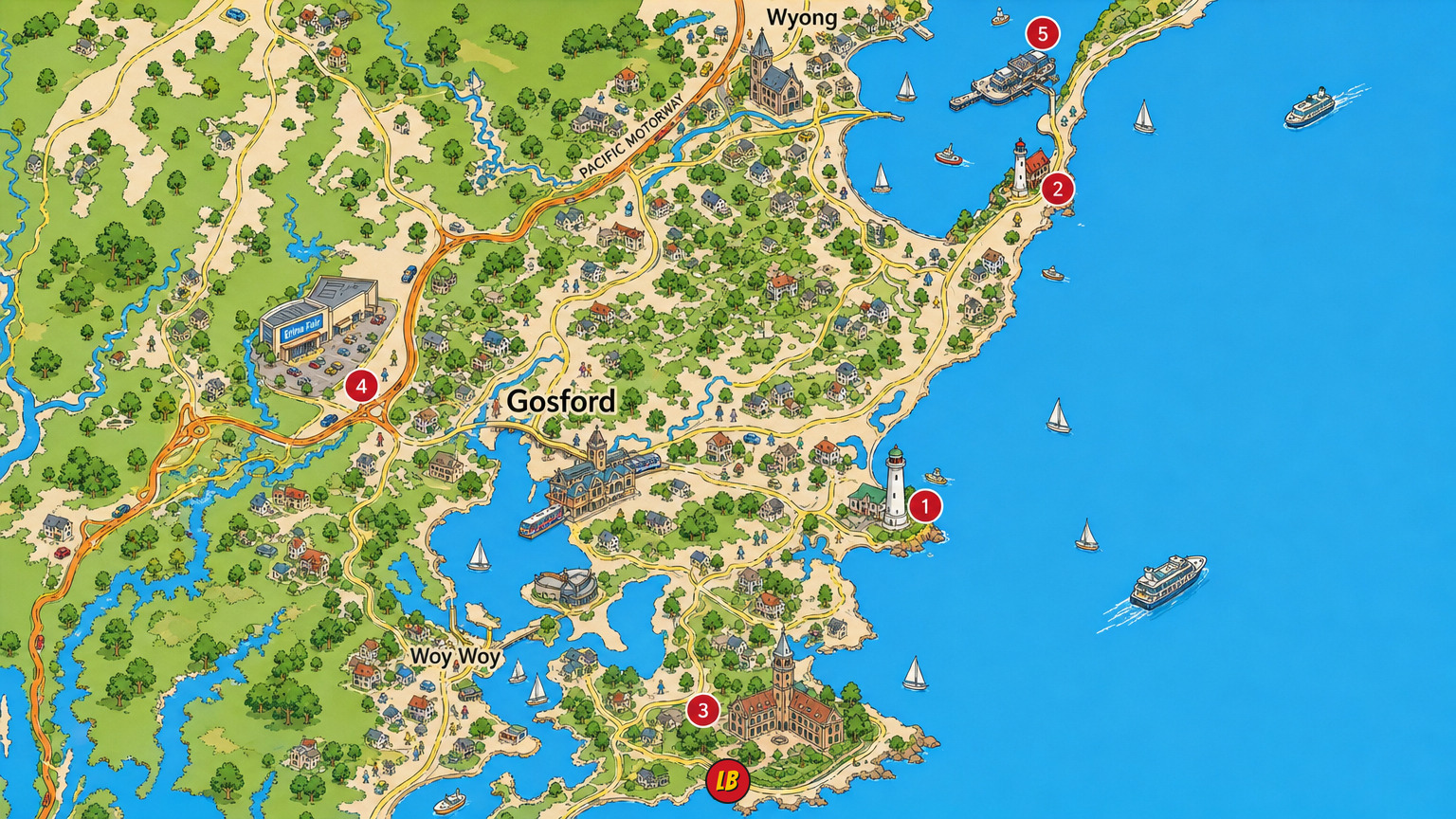 Map of Central Coast