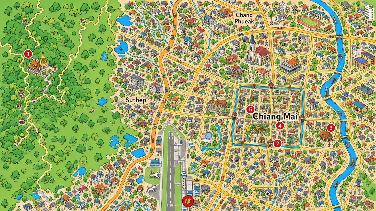 Map of Chiang Mai