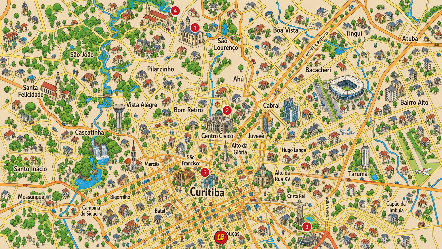 Map of Curitiba