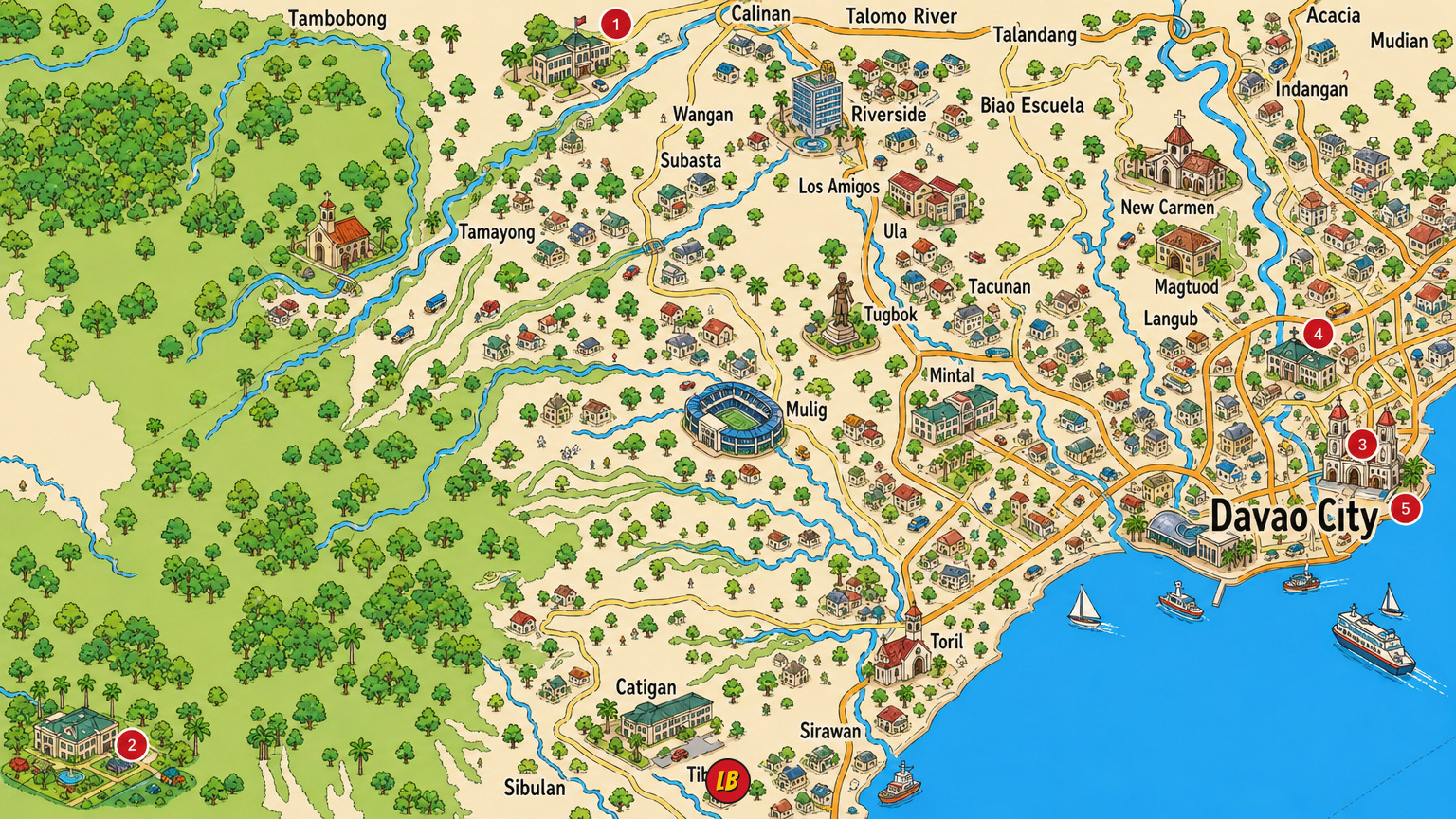 Map of Davao