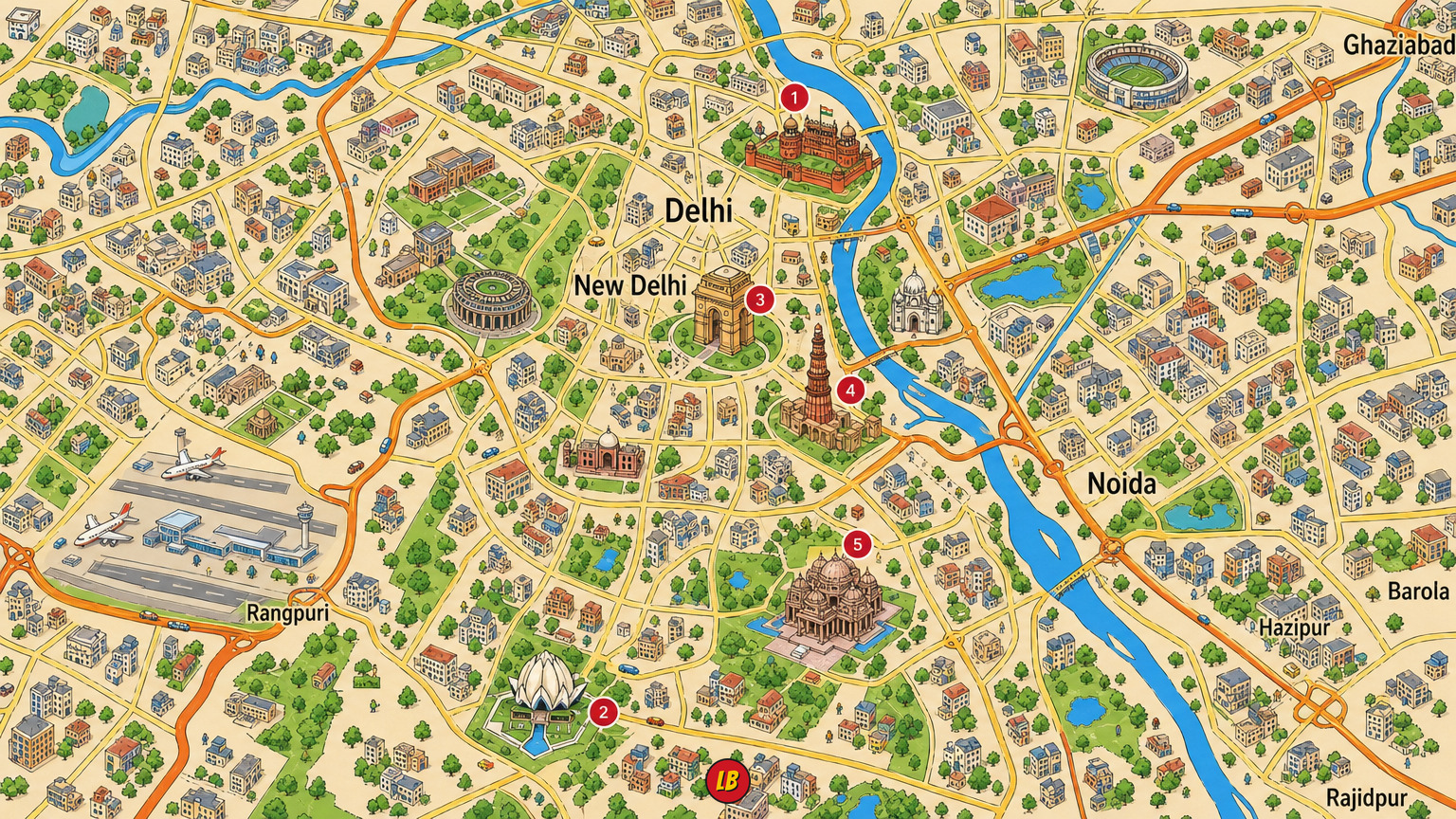 Map of Delhi