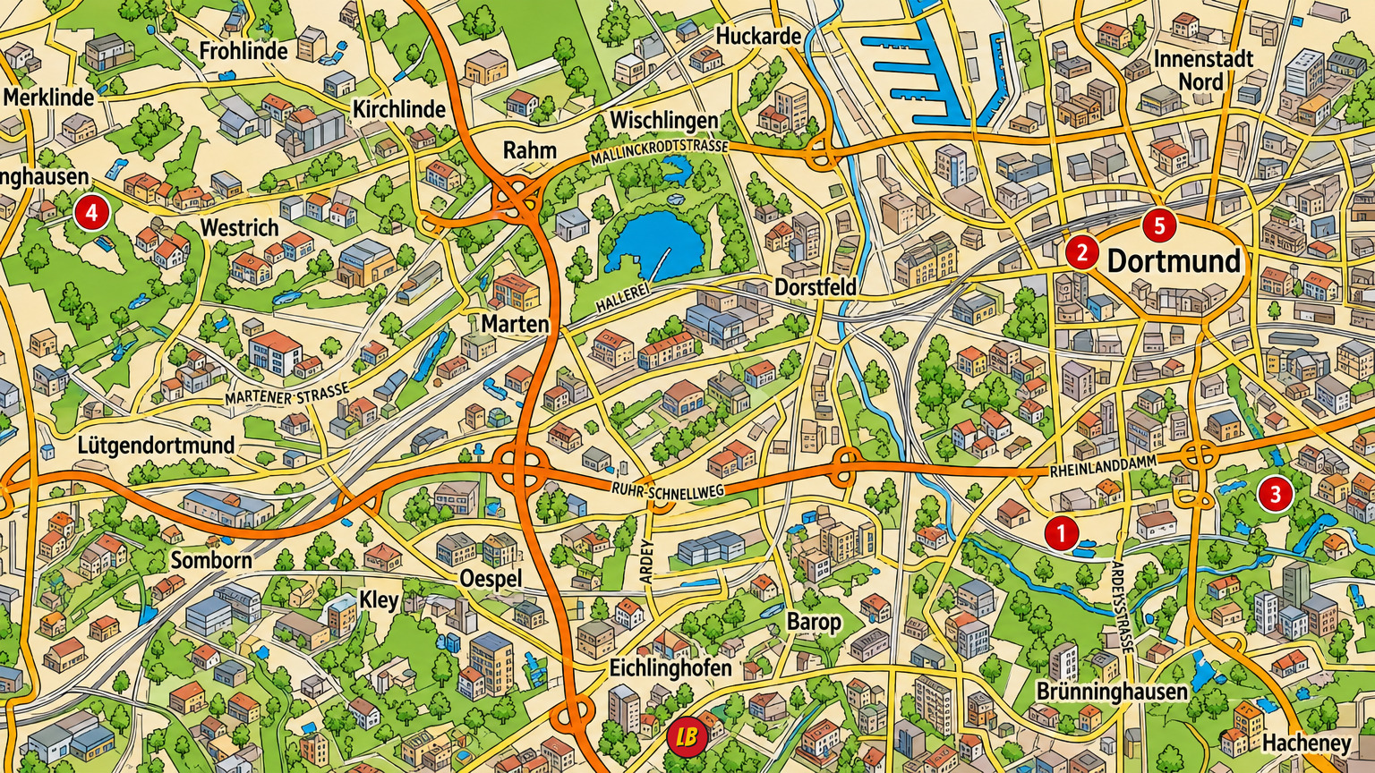 Map of Dortmund