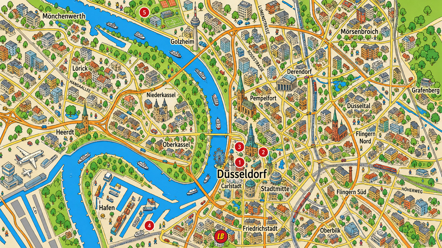 Map of Düsseldorf