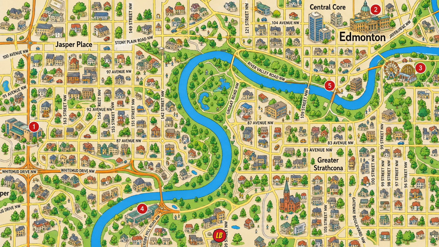Map of Edmonton