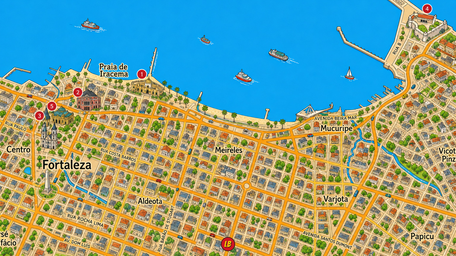 Map of Fortaleza