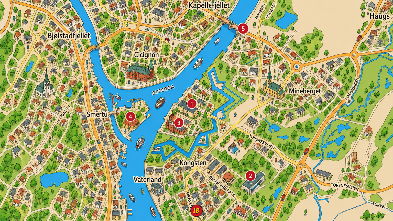 Map of Fredrikstad
