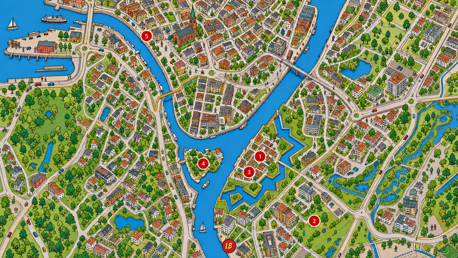Map of Fredrikstad