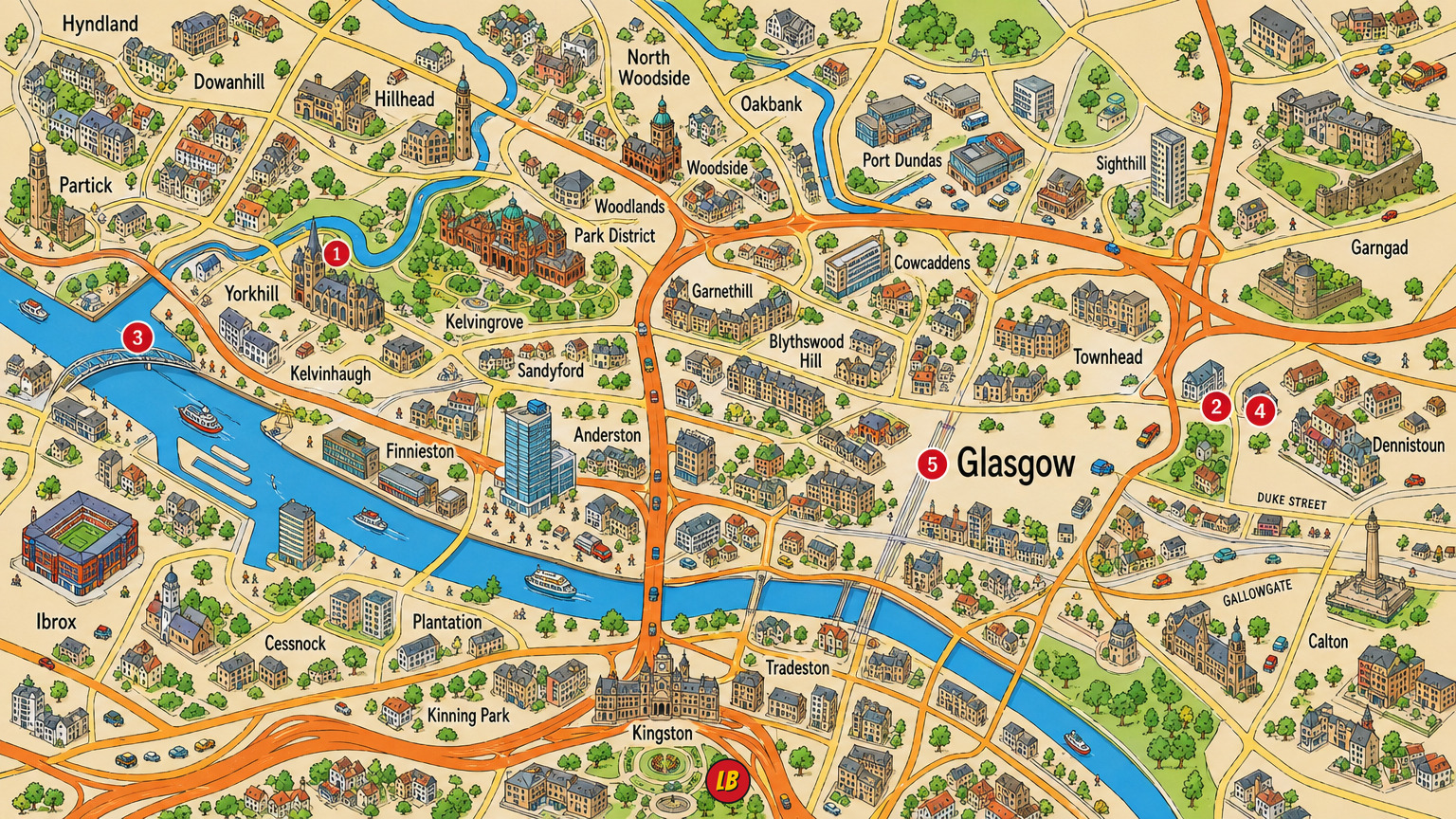 Map of Glasgow