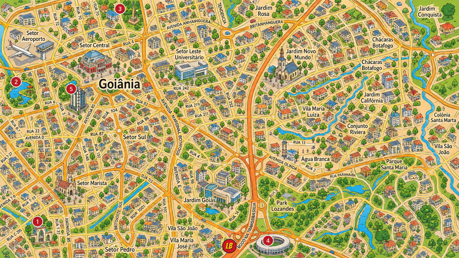 Map of Goiânia