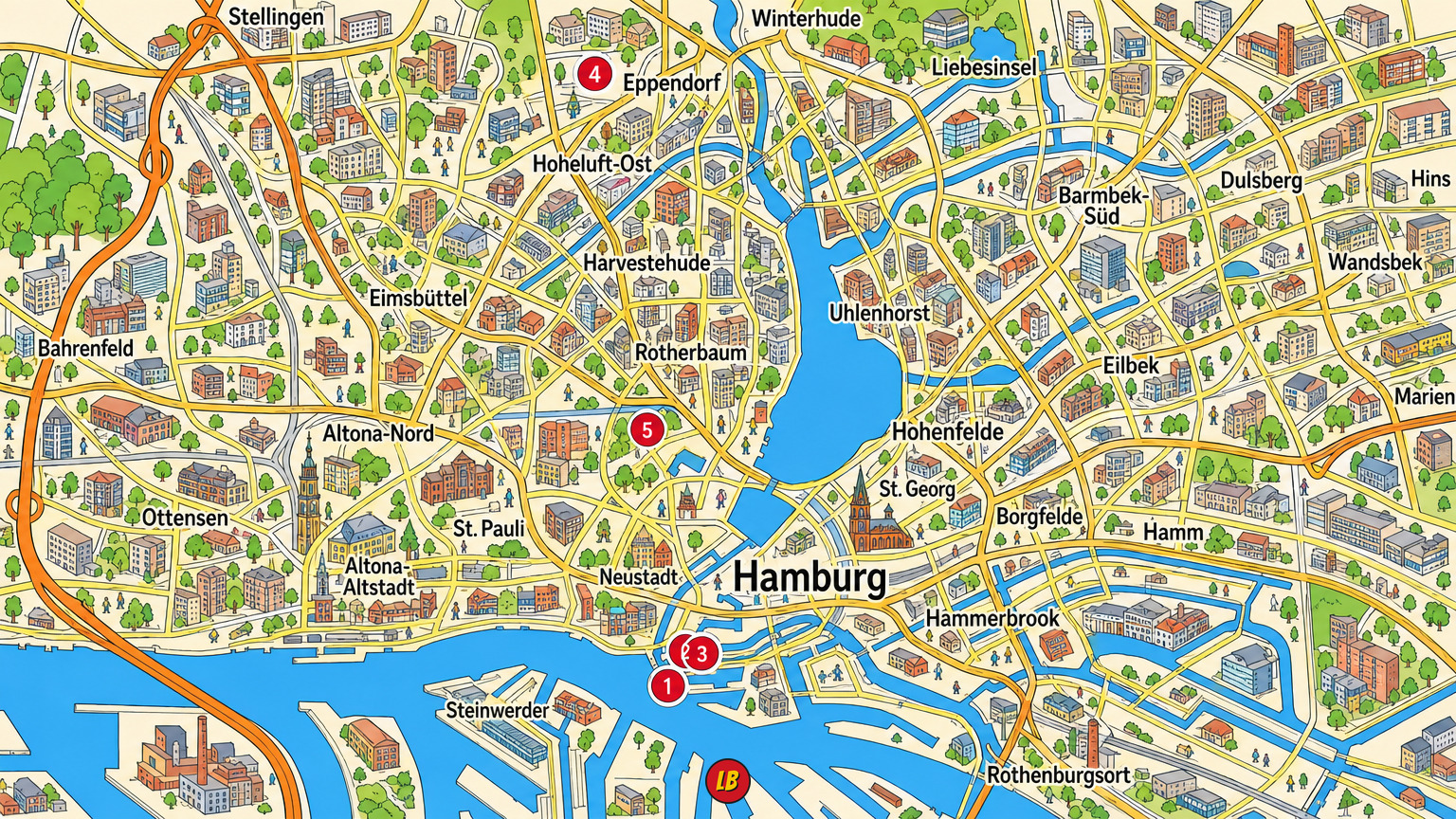 Map of Hamburg