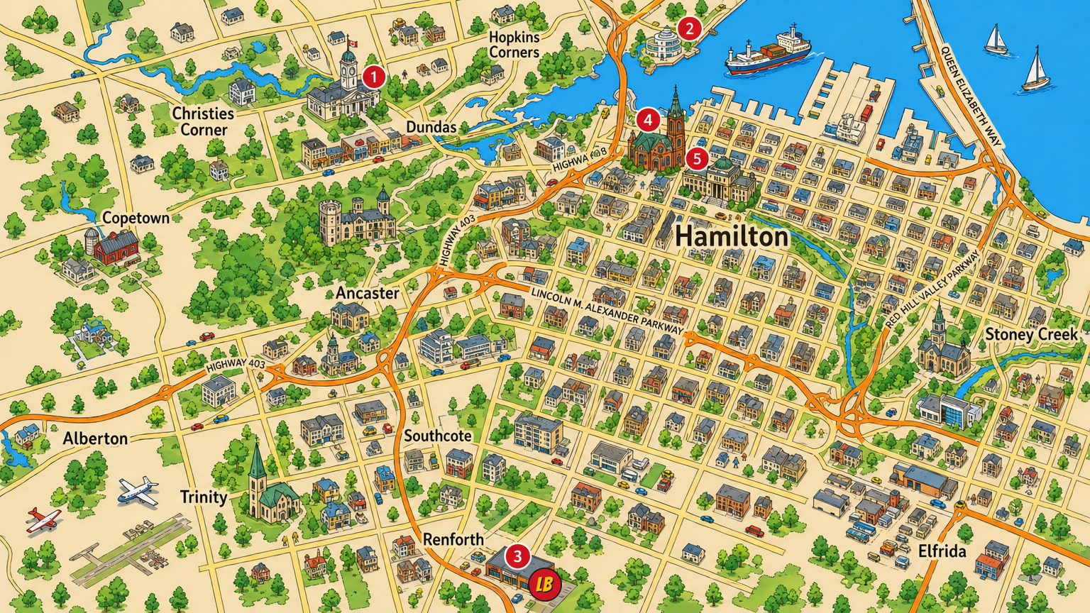 Map of Hamilton