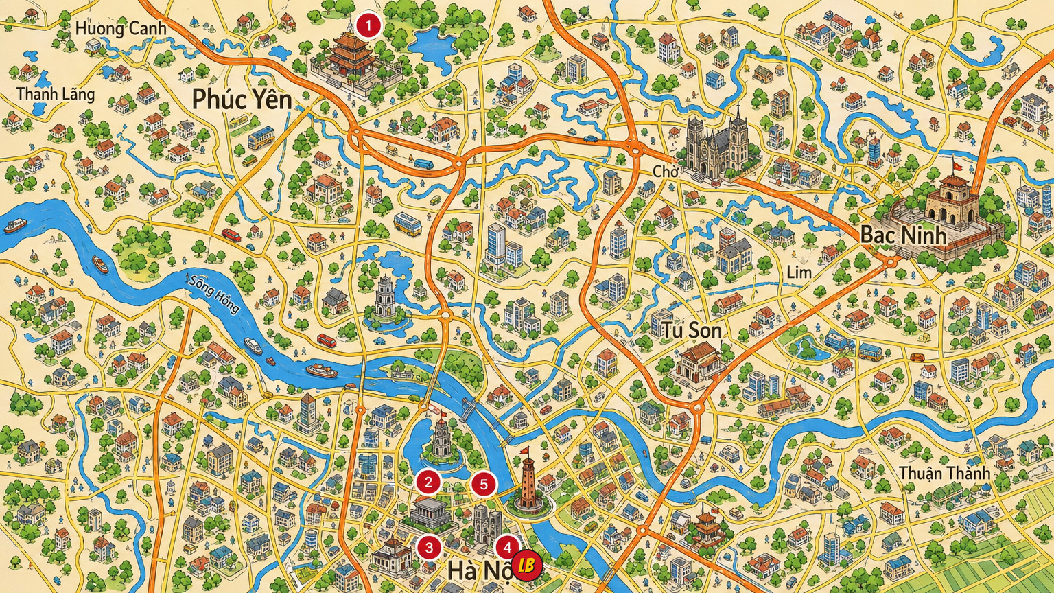 Map of Hanoi