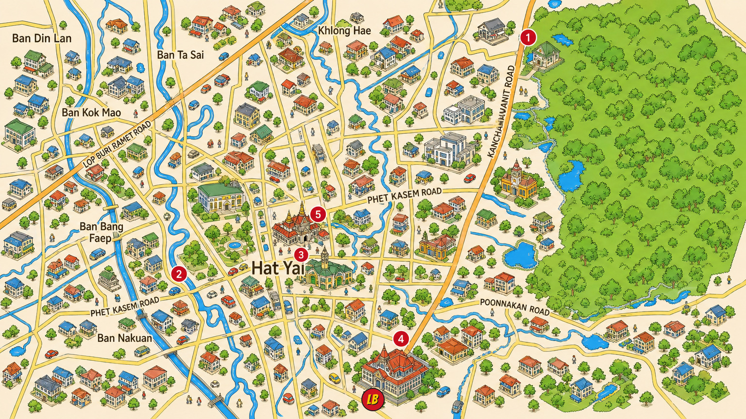 Map of Hat Yai
