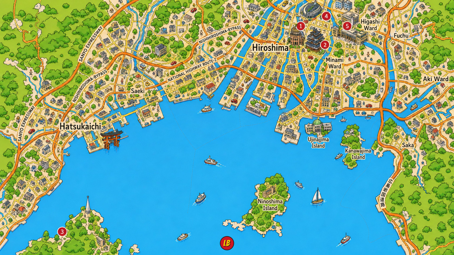 Map of Hiroshima
