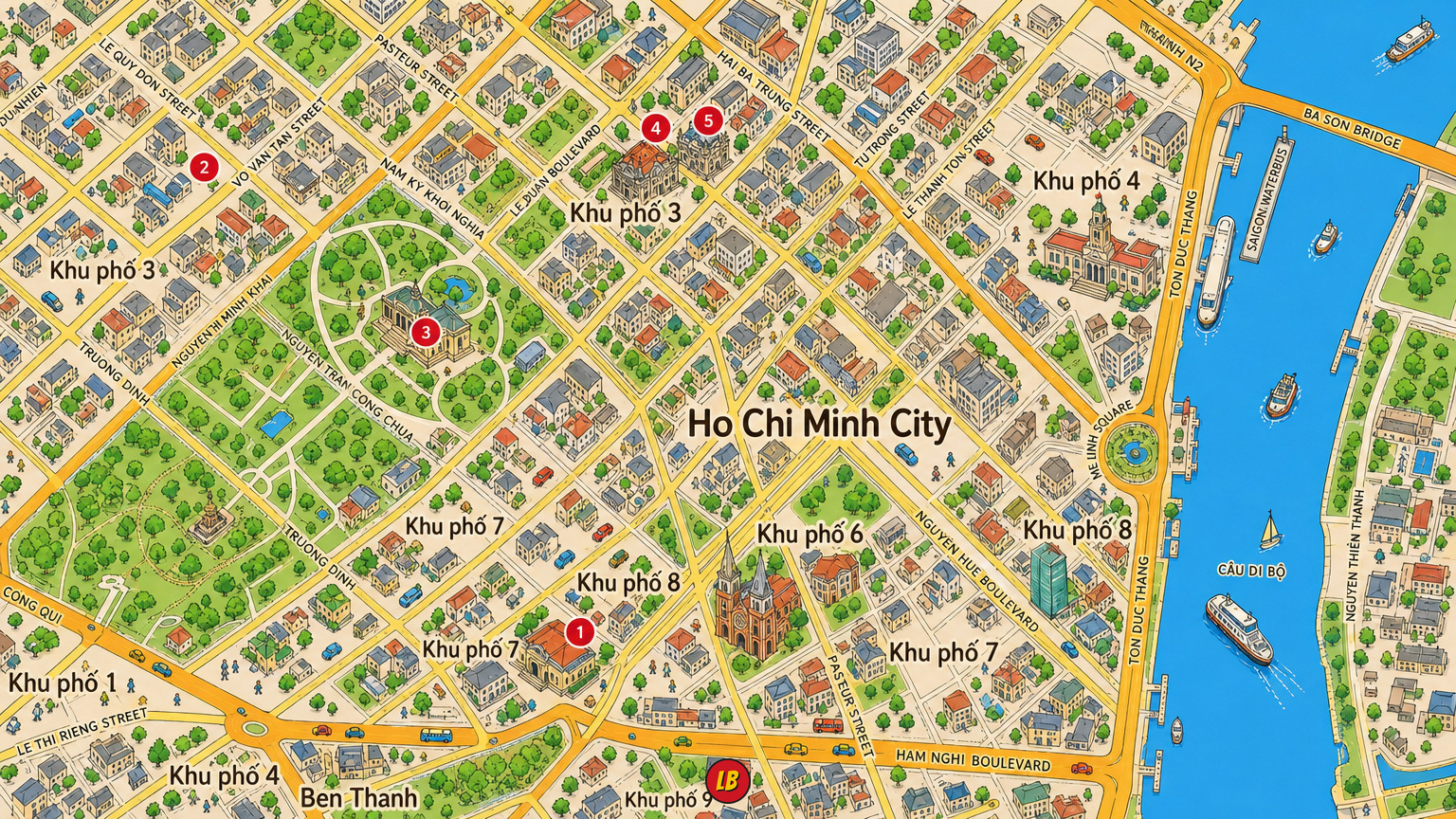 Map of Ho Chi Minh City