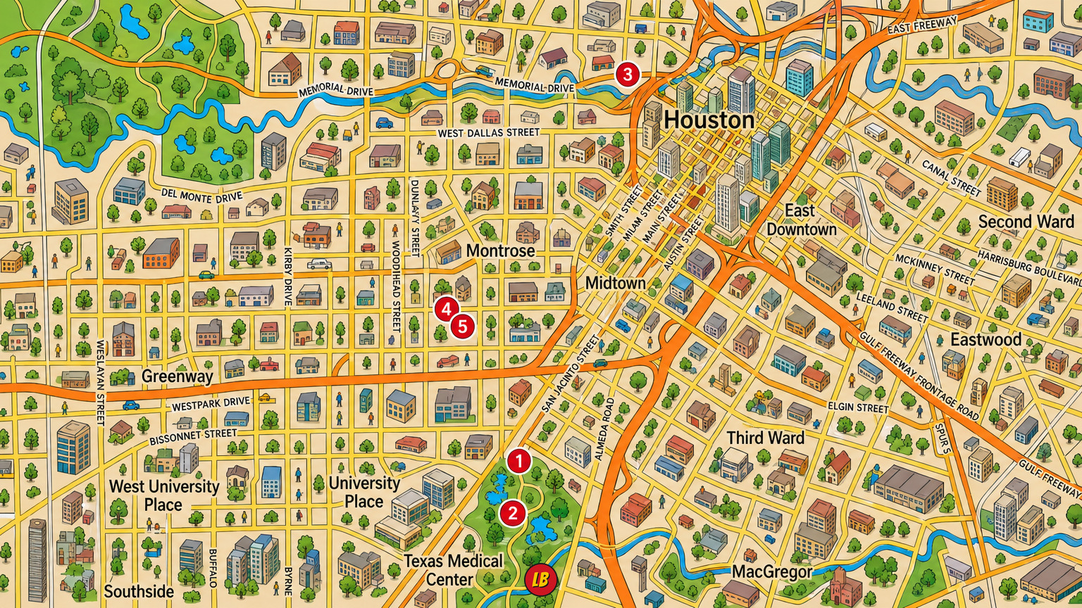 Map of Houston