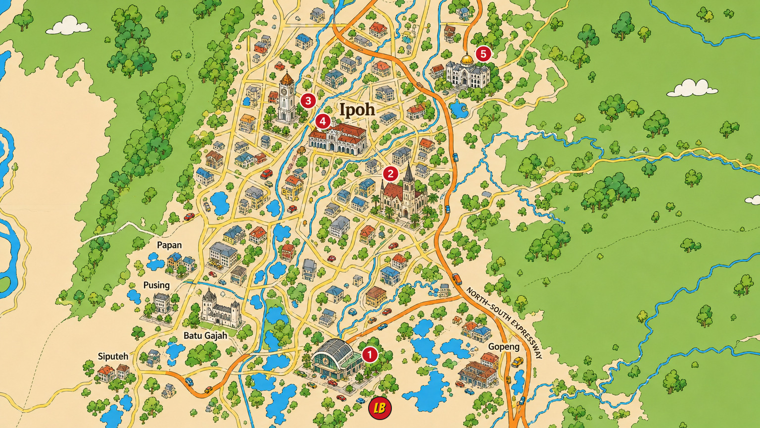 Map of Ipoh