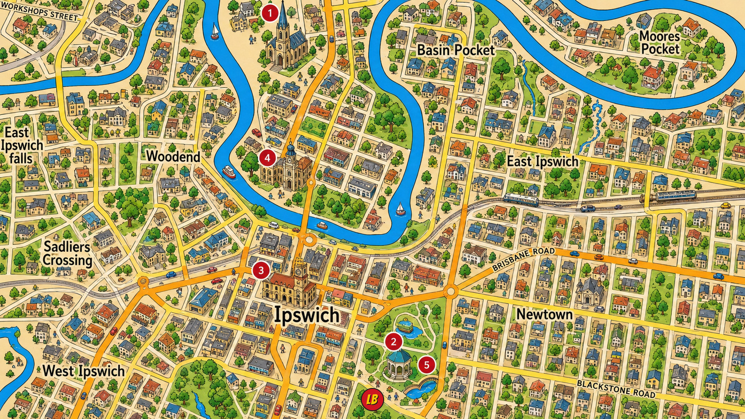 Map of Ipswich