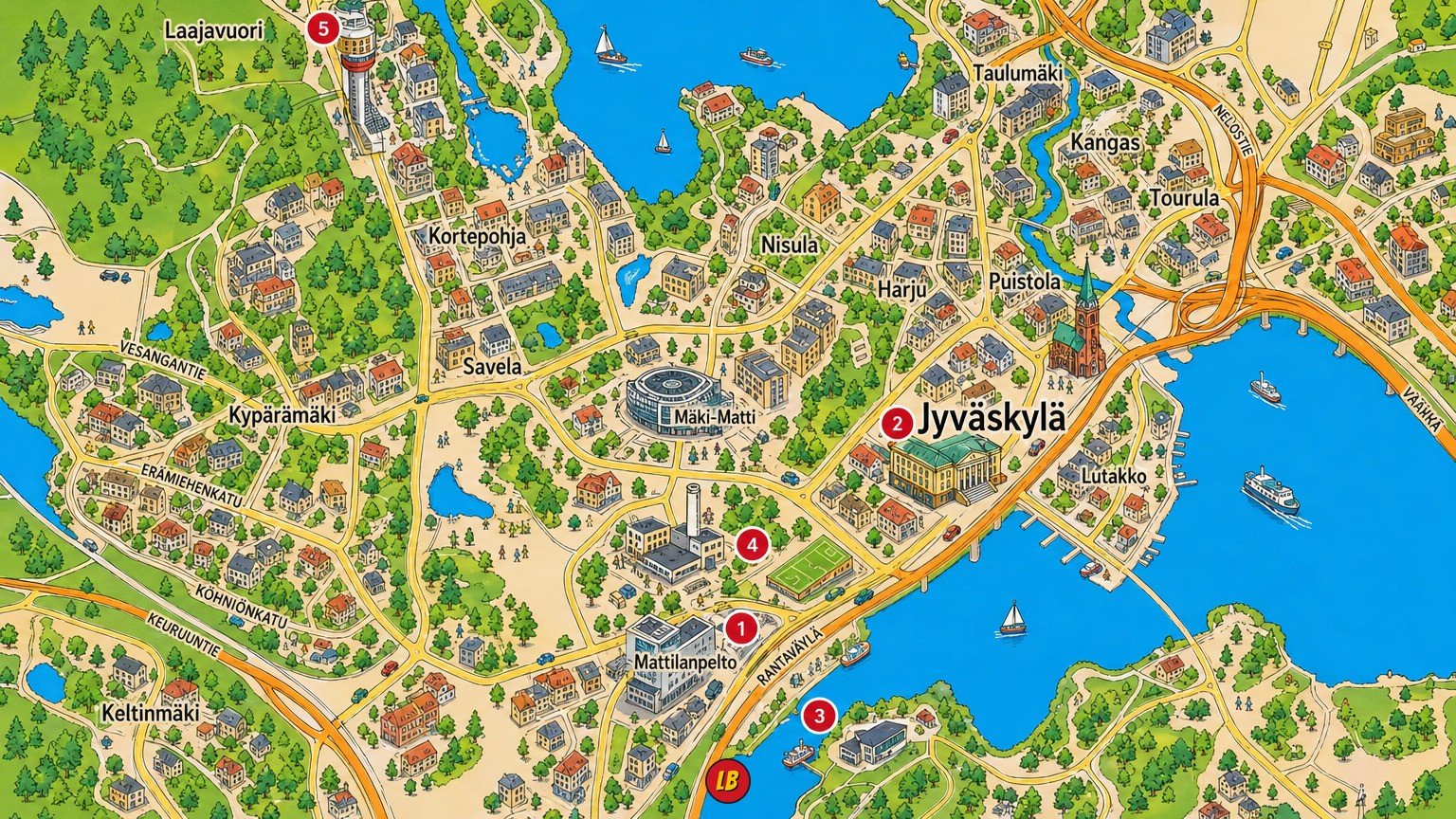Map of Jyväskylä