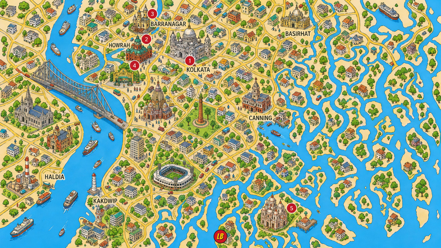 Map of Kolkāta