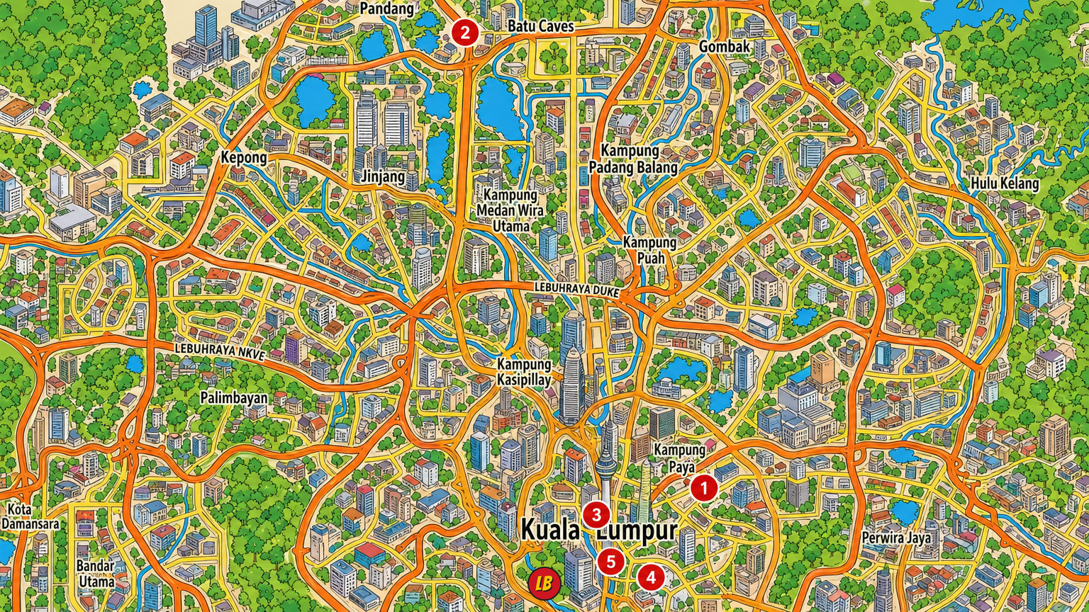 Map of Kuala Lumpur