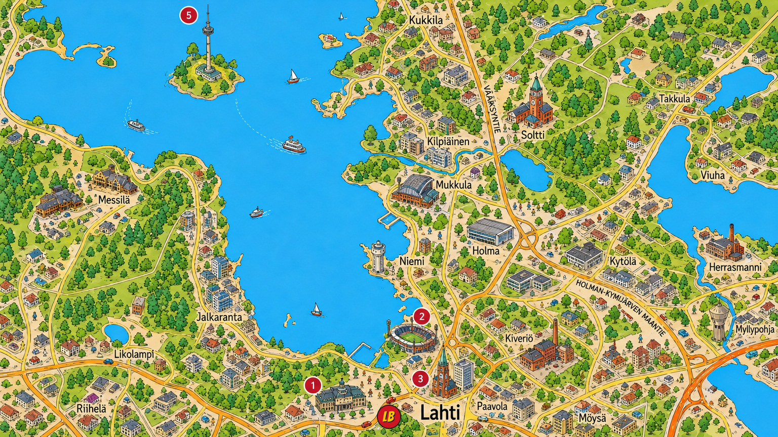 Map of Lahti
