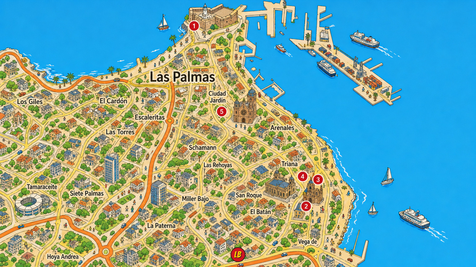 Map of Las Palmas