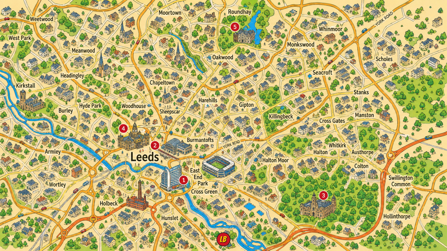 Map of Leeds