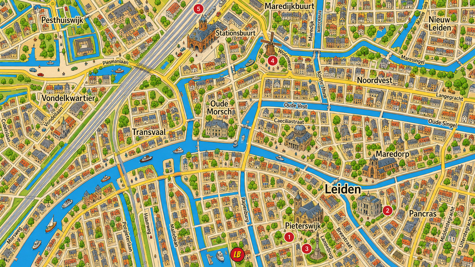 Map of Leiden