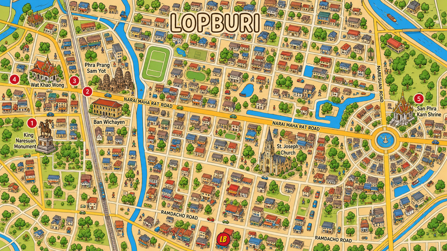 Map of Lop Buri